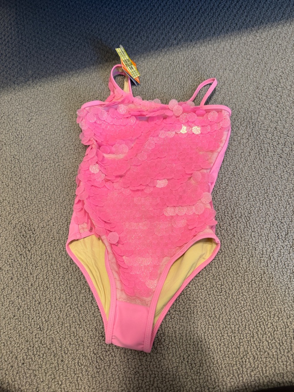 Girls' Pink Sequin One-Piece Swimsuit - Kids